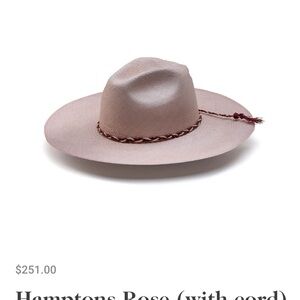 Greenpacha Hamptons Toquilla Palm Straw Hat in Rose With Cord Large